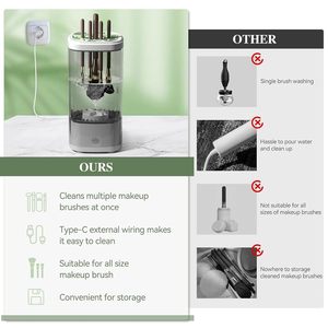 Limpiador y Secador de Brochas de Maquillaje Eléctrico Automático con Motor de 7000 RPM, Portátil para Todos los Tamaños, Uso Doméstico y Comercial - Product Image 2