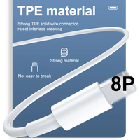 Câble de Chargeur Téléphone 8 Broches USB Tressé TPE Blanc à Charge Rapide 3A En Gros pour Téléphones Portables Ordinateurs Écouteurs