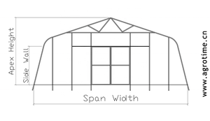 Invernadero de un solo tramo de túnel alto para agricultura invernadero de plástico PE de gran tamaño para cultivo de verduras - Product Image 3