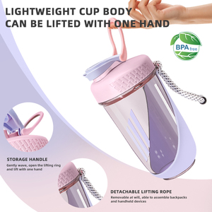 Bpa בקבוק פלסטיק 400 מ "ל 600 מ" ל מים עמיד בקבוק חלבון אבקת מים עם ערבוב חדר כושר כוסות שייקר - Product Image 4