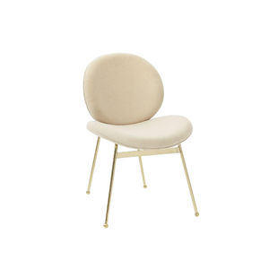 <span class=keywords><strong>Chaise</strong></span> d'extérieur en <span class=keywords><strong>velours</strong></span> blanc, mobilier de salle à manger moderne avec coccinelle - Product Image 1