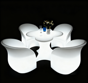 Meubles modernes LED approuvés CE RoHS Ensembles de jardin à couleur changeante Ensembles de <span class=keywords><strong>table</strong></span> et de chaises pour boîte de nuit - Product Image 1
