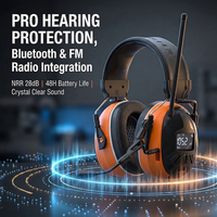Protection auditive Cache-oreilles Bluetooth FM Ramassage électronique Réduction du bruit Cache-oreilles électroniques