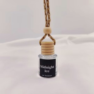 Diffuseurs de parfum pour voiture LANJO, lot de 4 flacons en verre avec bouchon en bois et cordelette, pot en verre suspendu - Product Image 6