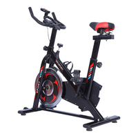 Bicicleta de Spinning para Interiores, Equipo de Gimnasio en Casa, Bicicleta de Ejercicio con Volante de Inercia de Acero Inoxidable de 5 kg y Monitor de Ritmo Cardíaco