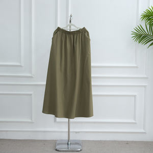 Ensemble Vêtements Islamiques Tendance Femme Musulmane Turque, <span class=keywords><strong>Blouse</strong></span> Décontractée en Lin et Coton Mélangé, Jupe Abaya Modeste Asymétrique, Ensemble 2 Pièces - Product Image 6