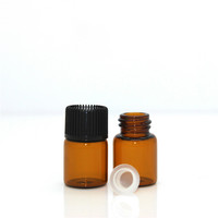 Flacon compte-gouttes vide en verre ambré LANJING 1ml 2ml 3ml 5ml pour huiles essentielles avec réducteur d'orifice