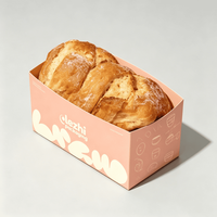 Caja de Embalaje Personalizada Estilo Ins para Llevar, Caja para Pasteles, Donuts, Galletas y Postres de Grado Alimenticio con Asa
