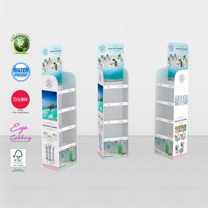 Funko Pop hiển thị các tông đứng merchandisers tầng sóng kệ giá đứng Mỹ phẩm make up Nước hoa vẻ đẹp giấy hiển thị - Product Image 3