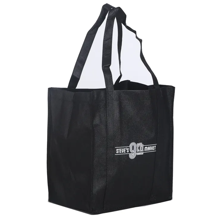 Bolso de compras extra grande, negro, xl, xxl, personalizado, no tejido, para supermercado