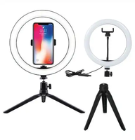 Anneau lumineux à LED pour téléphone portable Live Stream Led Video Professional Light Ring Vlog Vente d'usine 10 pouces 10 pouces Ringlight avec support
