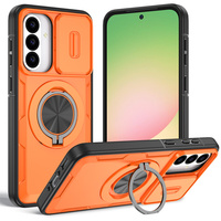 Lichicase Desain Baru Mewah Penutup Belakang Jendela Geser untuk Samsung S24 S25 S25 Ultra Casing Tahan Banting Tugas Berat
