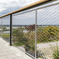 Prix usine Ss 316 acier inoxydable câble métallique virole maille filet pour balcon escalier balustrade Protection