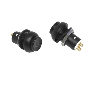 Industrial Electrical Momentany <strong>Push</strong> <strong>Button</strong> <strong>Switch</strong> Self Locking Mini Round Black <strong>Push</strong> <strong>Button</strong> <strong>Switch</strong> - Product Image 2