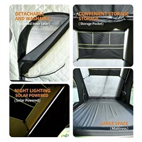 Tenda Atap Seri Wedge Profil Rendah 4 Musim Lapis Ganda Anti-Kondensasi untuk Pemilik SUV