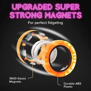 Magnetic <b>Ring</b> Fidget Toy for Adults and Kids Luminous Stress Relief Finger <b>Magnet</b> Made of Durable Plastic - Product Image 3