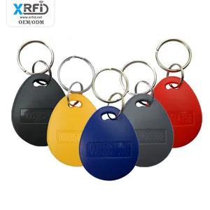 Factory Low Price Waterproof ABS RFID Key Fob 125khz Keychain Contactless Keyfobs