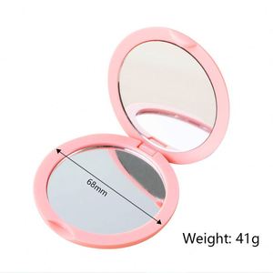 Wholesale Portable Round Folded Mini <b>Compact</b> <b>Mirrors</b> Double Sided Travel Plastic Cosmetic Makeup Pocket <b>Mirror</b> for Girs - Product Image 6