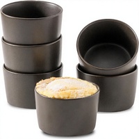 Ensemble de 6 ramequins en céramique de 8 oz, résistants au four et au lave-vaisselle, pour soufflé, crème brûlée, pudding, gâteau lava, custard