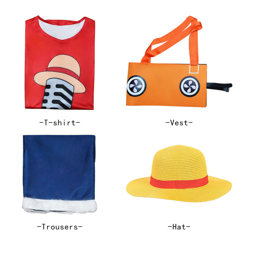 Tenue de cosplay du film RED Luffy (chapeau inclus)