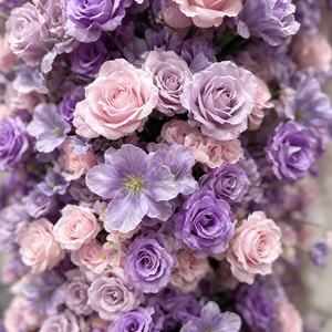 Promise Handmade <b>Artificial</b> <b>Flower</b> Arch Purple Pink Mixed Romantic Wedding Decoration Reusable Recyclable - Product Image 4