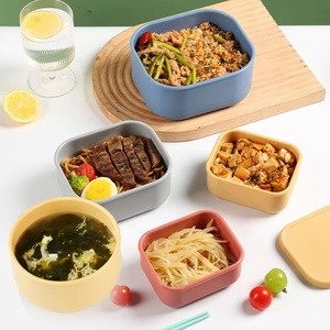 Custom Wholesale Kitchen Gadgets Food Grade Reusable Eco-Friendly Soft Silicone <b>Lunch</b> <b>Box</b> Classic Container <b>Lunch</b> <b>Box</b> - Product Image 3