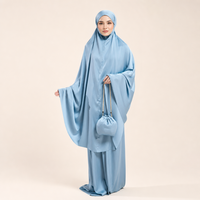 Ensemble de prière Poncho Telekung pour femmes, vêtements islamiques modestes