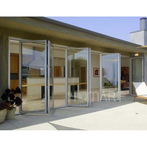 Puerta Plegable de Aluminio, Puerta Plegable de Vidrio Templado para Autocaravanas, Portátil, Flexible, Ahorra Espacio, para Campamentos, Caravanas, Viajes, Baños - Product Image 1