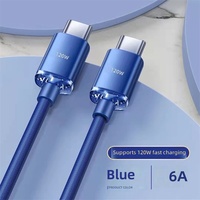Câble de charge rapide PD 120W en matériau tressé Type-C 6A USB-C pour téléphone 17/16/15 Pro Max Type-C Téléphone Android C vers C