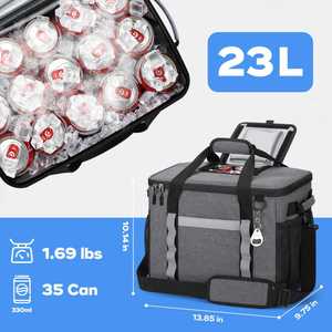 Custom logo 24H Ice Retention Coole Leakproof Collapsible Insulated Foldable Cooler Bag - Product Image 4