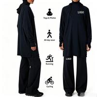 RNLYEE Vêtements de sport modestes, personnalisation rapide, fabricant, matériaux durables, poches mains libres, ensembles modestes, hijab pour femmes, poignets fixes