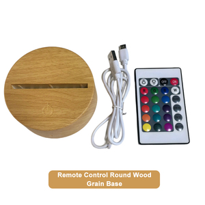 Hạt gỗ <span class=keywords><strong>3D</strong></span> LED ánh sáng ban đêm cơ sở cảm ứng điều khiển từ xa đầy màu sắc giữ đèn bán buôn - Product Image 3