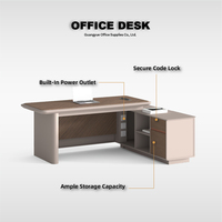 Bureau de direction avec un design minimaliste moderne et un rangement fonctionnel pour les espaces de travail professionnels