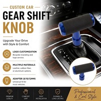 Poignée de levier de vitesse universelle en cuir noir, style joystick d'avion, pour voiture, manette de course, poignée en T, vente chaude