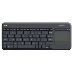 Logitech-teclado inalámbrico táctil K400 Plus, con Control multimedia, Touchpad incorporado, HTPC, para PC, TV y teléfonos
