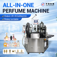 Machine automatique 3-en-1 pour le lavage, le remplissage et le sertissage de flacons de parfum en verre pour l'emballage de parfums