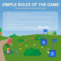 Kit d'activités interactif portable et pliable toutes saisons tout-terrain pour jardin et extérieur, matériel d'entraînement de golf avec trous de chipping OEM