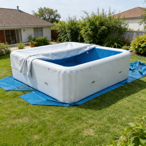 Piscina Inflable Portátil de Gran Tamaño y Resistencia, Personalizable en Tamaño y Color, con Tecnología Drop Stitch, para Uso en el Patio Trasero y Almacenamiento de Agua - Product Image 1