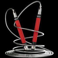Corde à sauter personnalisée avec logo couleur, poignées autobloquantes à roulement à billes en acier et PVC, pour fitness intérieur et extérieur