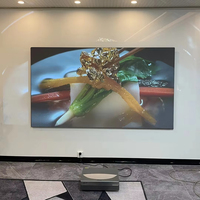 Écran de projection en tissu PVC sans bordure à cadre fixe ALR de 120 pouces 16:9 pour projecteur à ultra courte focale, rejetant la lumière ambiante