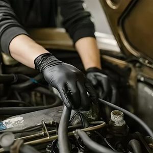 Vente en gros de gants de nettoyage jetables composites en nitrile <span class=keywords><strong>noir</strong></span> épaissi durables beauté restauration ménage protection de qualité <span class=keywords><strong>alimentaire</strong></span> - Product Image 6