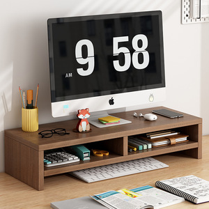 Desktop <b>Computer</b> Riser Stand 3 Tier Wood Monitor Stand <b>Desk</b> Shelf Storage Rack Office Organizer - Product Image 1