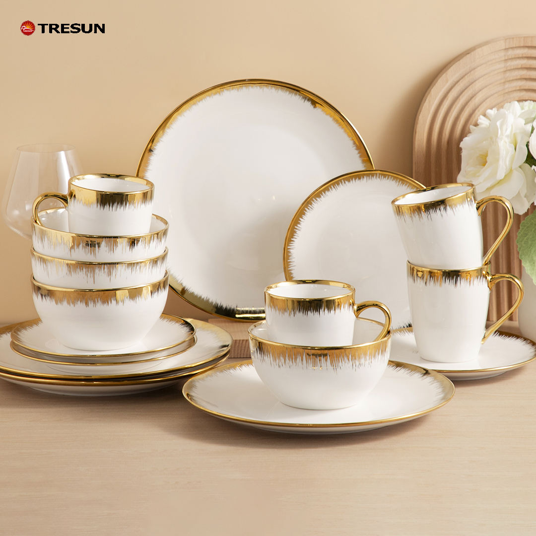 Luxury Royal Dinner Sets Elegant Ceramic Porcelain