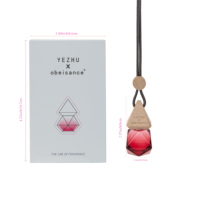 Mini diamant forme voiture désodorisant pendentif parfum d'air huile essentielle bouteille conteneur naturel évaporer diffuseur de voiture
