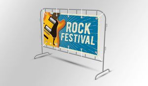 Heavy-Duty Portable Barrier Jacket Foldable Event Fence Covers for Trade Shows <b>Road</b> Advertising Crowd Tradeshows' Banners' - Product Image 3