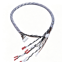 Harness Kabel Terpilin Multi-Cabang Kustom dengan Tabung Pelindung Spiral, Konektor Plastik Putih untuk Modul Kontrol Pendingin