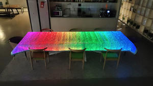 एलईडी लाइट टेबल कपड़े-चमकदार फाइबर ऑप्टिक कपड़े लाइट अप टेबल रनर कवर के साथ अंधेरे पार्टी में एलईडी लाइट चमक के साथ - Product Image 5