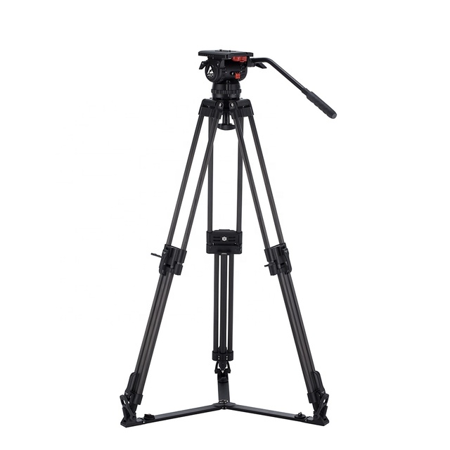 MagicLine V20 Broadcast Heavy Duty Carbon Fiber Video Camera Tripod System with EFP Fluid Head 100mm Bowl 25 kg Payload