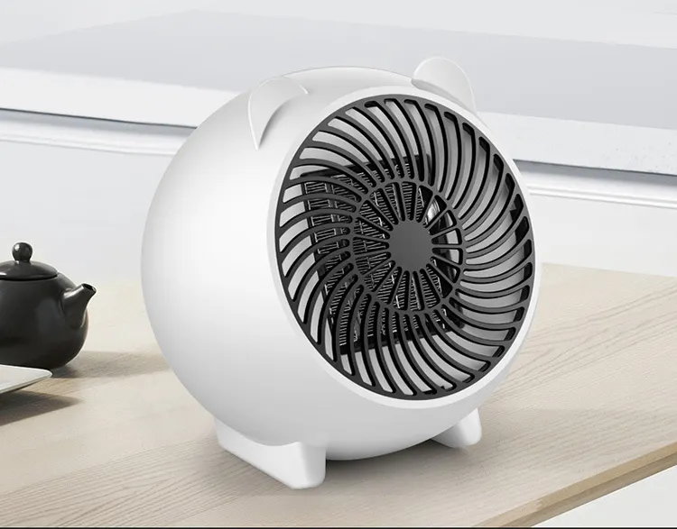 Yeni moda tasarımı 250W ofis odası akıllı Ptc masaüstü Mini taşınabilir fan ısıtıcı