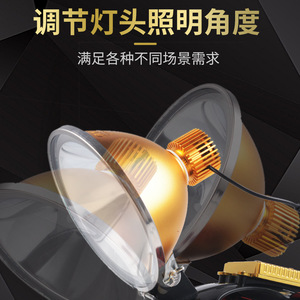 Lampe frontale P70 LED 12V rechargeable à focalisation réglable, lumière blanche chaude pour la pêche en extérieur - Product Image 2